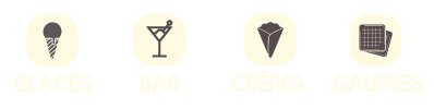 pictosFR Bar Glaces Crêpes Gauffres Minigolf Ardèche Vals les Bains